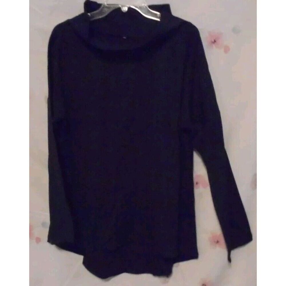 No Label Size XXL Long Sleeve Pullover Top Black